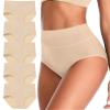 ASIMOON Tummy Control High Waisted Underwear for Women Cotton Plus Size Full Coverage Panties Ladies Briefs 2XL view 1