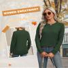 Ohhettm Womens Crewneck Sweatshirt Cable Knit Sleeve Fall Winter Outfits view 3