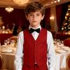 Lycody Boys Vest Formal Purple Suit Vest for Kids Teens Boy Button Up Tuxedo Dress Vest Size 12 view 3