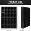 Shot Glass Display Case 2Pack, 30 Slots Shot Glass Holder Wall Mounted, Solid Wood Shadow Box with Removable Shelves, Shot Glass Storage Case, Shot Glasses Shelf, Black view 2