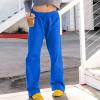Baggy Wide Leg Sweatpants Women Drawstring Low Rise Cute Y2k Pants Athletic Works Joggers Sweat Pants Cotton Fold Over Straight Leg Trouser Yoga Pants with Pockets Teen Girls Y2k Clothes Streetwear view 2