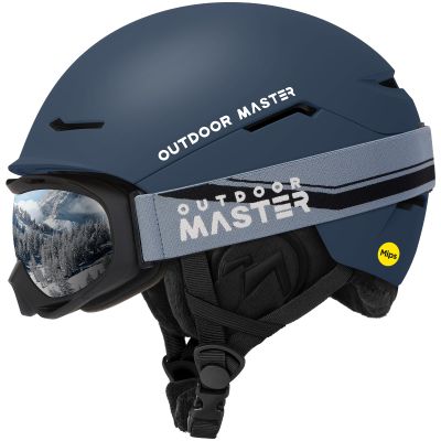 OutdoorMaster ELK MIPS Ski Helmet Set - MIPS Helmet with OTG Goggles for Men, Women & Youth