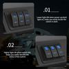 3 Gang Marine Boat Rocker Switch Panel Waterproof 12V 20A/24V 10A 5 Pin SPST ON Off Pre-Wired Automotive LED Light Rocker Toggle Switch Aluminum Panel for Car Truck RV ATV UTV RZR 4x4 (Blue) view 3