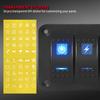 3 Gang Marine Boat Rocker Switch Panel Waterproof 12V 20A/24V 10A 5 Pin SPST ON Off Pre-Wired Automotive LED Light Rocker Toggle Switch Aluminum Panel for Car Truck RV ATV UTV RZR 4x4 (Blue) view 4