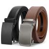 BOSTANTEN Mens Belt Leather 2 Pack Ratchet Belt For Men Dress and Casual with Adjustable Buckle, Trim to Fit view 1