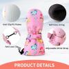 Caudblor Kids Mittens for Age 2-4,5-7,8-10,Pink Toddler Waterproof Long Cuff Winter Mittens Gloves for Girls, Little Girl Fleece Lined Snow Mittens, Lightweight Childrens Mittens for Skiing,Skating view 4