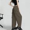 Akklian Teen Girls Cargo Pants Baggy Y2K Wide Leg Combat Military Trousers Outdoor Joggers Pants Streetwear Multi Pockets view 2