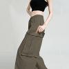 Akklian Teen Girls Cargo Pants Baggy Y2K Wide Leg Combat Military Trousers Outdoor Joggers Pants Streetwear Multi Pockets view 3