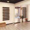 Yoga Mat Storage Racks, Yoga Mat Holder, 9 Layer Wood Yoga Mat Holder for Commercial Gym, Wall Mount Home Yoga Mat Storage Racks for Hanging Exercise Mats, Freestanding Display Shelf view 1