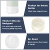 2PCS Silicone Water Bottle Boot for Owala 40oz, Protective Bottom Bumper Anti-Slip Sleeve for FreeSip, Twist, and Flip Stainless Steel Bottles, Dishwasher Safe and BPA Free(Shiny Silver) view 4