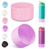 2PCS Silicone Water Bottle Boot for Owala 24oz, Protective Bottom Bumper Anti-Slip Sleeve for FreeSip, Twist, and Flip Stainless Steel Bottles, Dishwasher Safe and BPA Free(Shiny Purple Pink) view 1