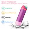 2PCS Silicone Water Bottle Boot for Owala 24oz, Protective Bottom Bumper Anti-Slip Sleeve for FreeSip, Twist, and Flip Stainless Steel Bottles, Dishwasher Safe and BPA Free(Shiny Purple Pink) view 3