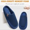 COFACE Mens Cozy Memory Foam Scuff Slippers Casual Slip On Warm House Shoes Indoor/Outdoor Mesh Sandal Slippers size 9 Blue view 4