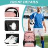 WOLT Soccer Backpack Soccer Bag with Ball Holder & Shoes Compartment, Sport Equipment Bags For Football, Basketball, Volleyball, Gym (Light Pink) view 3