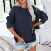 LRMQS Sweatshirt for Women Crewneck Trendy Long Sleeve Shirts with Pocket Fall Fashion 2026 Casual Cute Pullover Clothes view 2