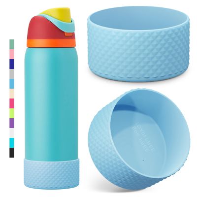 2PCS Diamond Silicone Boot for Owala Water Bottle 24 oz 32 oz 40 oz, Anti-Slip Protective Sleeve for Owala Twist,FreeSip and Flip Stainless Steel Water Bottle, BPA-Free, Dishwasher Safe, Accessories