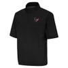 Antigua Men's Black Houston Texans Brisk Short Sleeve Quarter-Zip Windshirt view 1