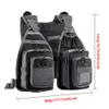 FLYDWV Multi functional breathable vest for sea fishing adventure fishing (black) view 4
