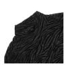 Men's Zebra Print Sheer Mesh High Neck Long Sleeve T Shirts Party Club Top Slim Fit Stretch Base Layer    (Medium) Black view 4