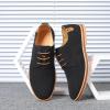 CPMBFDC Men's Suede Oxford Shoes Formal Casual Walking Shoes Men's Suede Dress Shoes Casual Lace-Up Oxford Shoes (Black,12.5) view 2