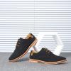 CPMBFDC Men's Suede Oxford Shoes Formal Casual Walking Shoes Men's Suede Dress Shoes Casual Lace-Up Oxford Shoes (Black,12.5) view 4