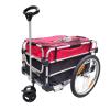 XQZMZSCP Bike Cargo Trailer,Steel Frame Bike Cargo Trailer Storage Cart and Luggage Trailer with Hitch,for Luggage, Tools (red 1) view 1