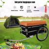 XQZMZSCP Bike Cargo Trailer,Steel Frame Bike Cargo Trailer Storage Cart and Luggage Trailer with Hitch,for Luggage, Tools (red 1) view 2