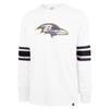 47 Men's White Baltimore Ravens Gridiron Premier Brex Long Sleeve T-Shirt view 2