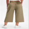 Libin Capri Pants for Women Lightweight Wide Leg Casual Beach Pants Lounge Travel Work Slacks with Pockets Loose Fit Hiking Walking, Khaki S view 2