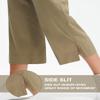 Libin Capri Pants for Women Lightweight Wide Leg Casual Beach Pants Lounge Travel Work Slacks with Pockets Loose Fit Hiking Walking, Khaki S view 4
