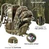 Hannibal Tactical 30L MOLLE Assault Pack, Tactical Backpack Military Army Camping Rucksack with Bottle Holder, 3-Day Pack, CP view 3