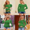 Ekouaer Maternity Shirts 3 Packs Women Long Sleeve Pregnancy Tee Tops Tunic Blouse Ribbed Side Ruched Mama Clothes S-XXL view 4