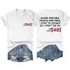 UFDOUM Sarcastic Shirt Women Roses are Red People are Fake V Neck Graphic Tees Funny Letter Printed Tshirt Short Sleeve Tops view 2