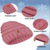 Aneco Winter Warm Knitted Scarf Beanie Hat and Gloves Set Men & Women's Soft Stretch Hat Scarf and Mitten Set view 4
