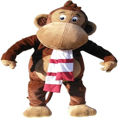 Big Mouth Monkey Mascot Costume Adult Size for Men & Women with Built-in Fan Inside the Head