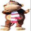 Big Mouth Monkey Mascot Costume Adult Size for Men & Women with Built-in Fan Inside the Head view 2