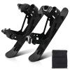 Mini Ski Skates, 38.5x11.8cm/15.16x4.65in/30-38 Size Portable Children Snowblades Skis Shoes Adjusable Skiboards Attach for Downhill Slopes Winter Sport (Black) view 1