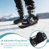 Mini Ski Skates, 38.5x11.8cm/15.16x4.65in/30-38 Size Portable Children Snowblades Skis Shoes Adjusable Skiboards Attach for Downhill Slopes Winter Sport (Black) view 4