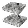Meldoz Squirrelinator Metal Wire & Heavy Duty, 2 Door Humane Live Squirrel Catch & Release Cage Trap, Holds up to 25 Squirrels, 2 Traps view 1