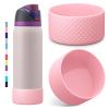 2PCS Diamond Silicone Boot for Owala Water Bottle 24 oz 32 oz 40 oz, Anti-Slip Protective Sleeve for Owala Twist,FreeSip and Flip Stainless Steel Water Bottle, BPA-Free, Dishwasher Safe, Accessories