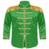 Riismen Men's Halloween Costume Xmas SGT Sergeant Pepper Jacket Hippie Music Star 60s Cardigan Coat Green Small view 3