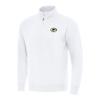 Antigua Men's White Green Bay Packers Victory Quarter-Zip Pullover Top view 1