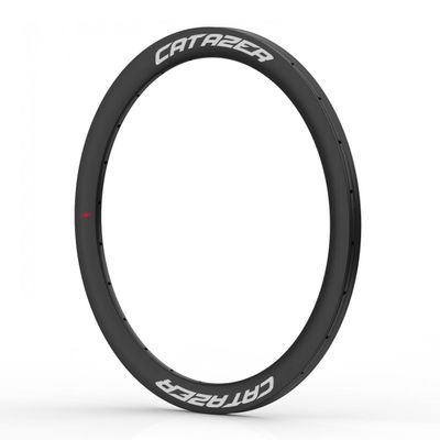 Carbon Fiber Road Bike Wheels Rims, CATAZER 28mm Width 50mm Depth Clincher Wheelset Rim Disc Brake/Rim Brake For 700C Road Bike