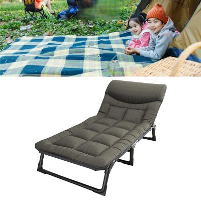 WDFYJ Camp Bed for Adults, 29.5" Extra Wide Heavy Duty Folding Camping Bed for Travel Outdoor Office Indoor Fishing, Support 320lbs