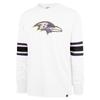 47 Men's White Baltimore Ravens Gridiron Premier Brex Long Sleeve T-Shirt view 2