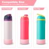 2PCS Diamond Silicone Boot for Owala Water Bottle 24 oz 32 oz 40 oz, Anti-Slip Protective Sleeve for Owala Twist,FreeSip and Flip Stainless Steel Water Bottle, BPA-Free, Dishwasher Safe, Accessories view 2
