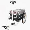 XQZMZSCP Bike Cargo Trailer,Camper Trailer Off Road,Tow Behind Trailers for Electric Bicycles,Folding Storage (Gray) view 1