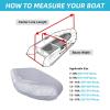 HFKJway Dinghy Cover 7 Sizes Boat Cover Waterproof Anti-UV Row Boat Cover for Inflatable Boat and Dinghy,230 * 165 * 46cm view 2