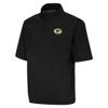 Antigua Men's Black Green Bay Packers Brisk Short Sleeve Quarter-Zip Windshirt view 1