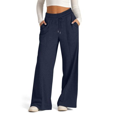 KICILVS Straight Leg Sweatpants for Women Baggy Sweatpants Cute Sweatpants Trousers Pants for Women Track Pants Women Pull On Pants for Women Navy
